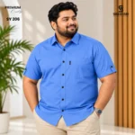 Premium Half Sleeve Shirt (Sky Blue) SY 206