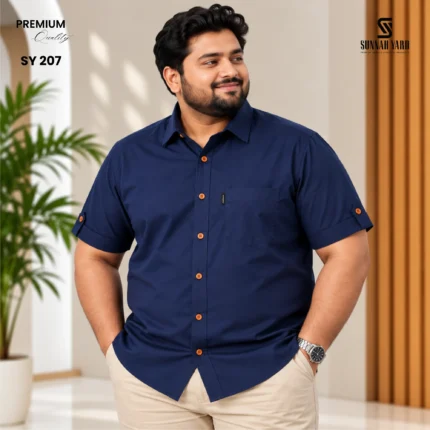 Premium Half Sleeve Shirt (Navy Blue) SY 207