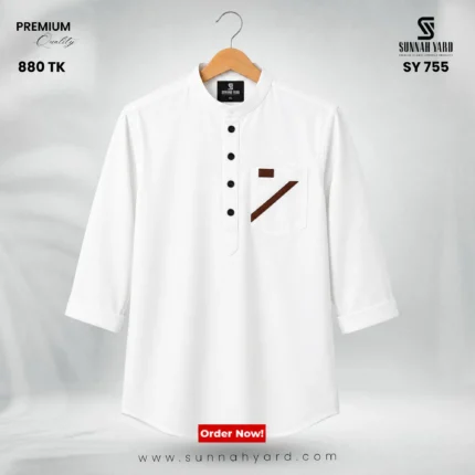 Premium Full Sleeve Katua White