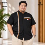 Premium Half Sleeve Shirt (Black) SY 204