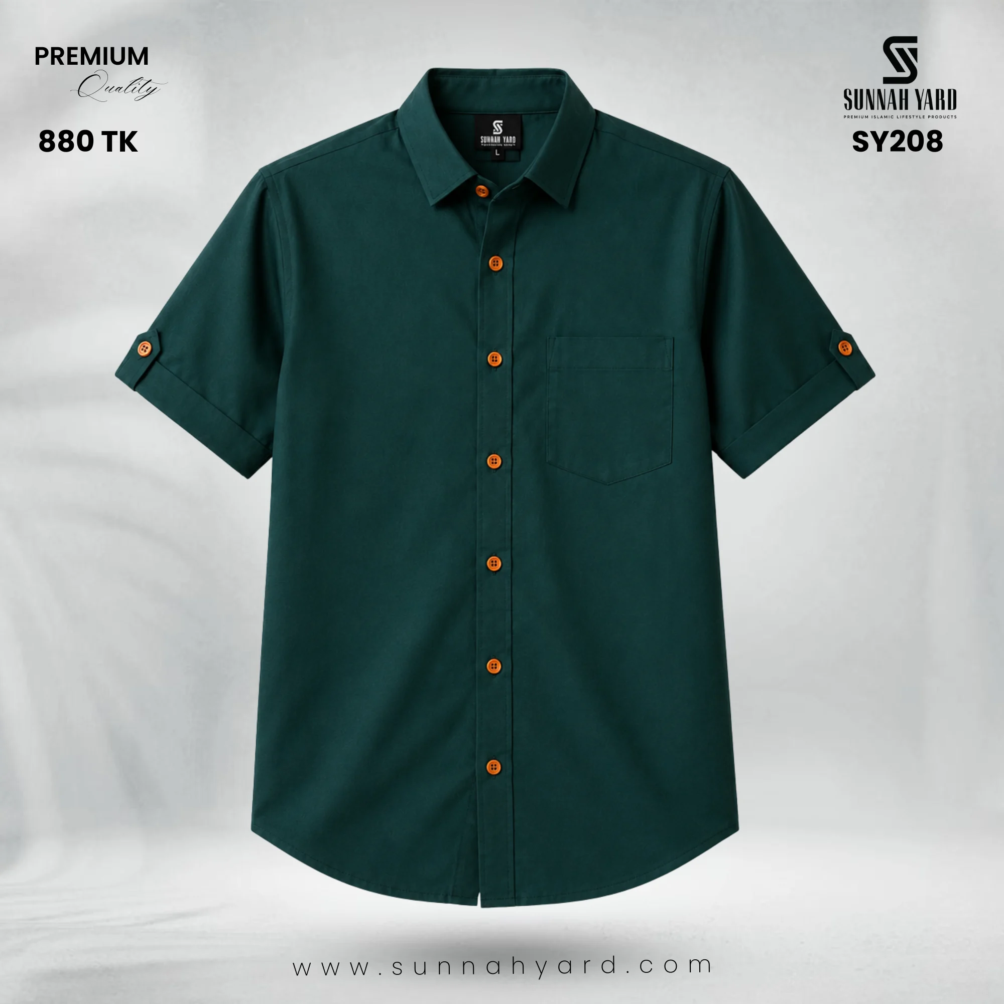 Premium Half Sleeve Shirt Green