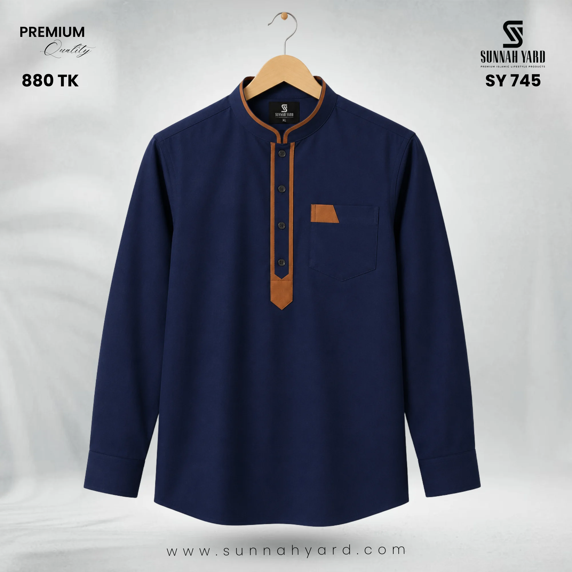 Premium Full Sleeve Katua Navy Blue Premium Full Sleeve Katua Navy Blue