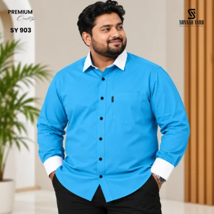Premium Full Sleeve Shirt (Ocean Blue) SY 903