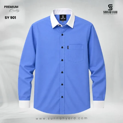 Premium Full Sleeve Shirt Sky Blue